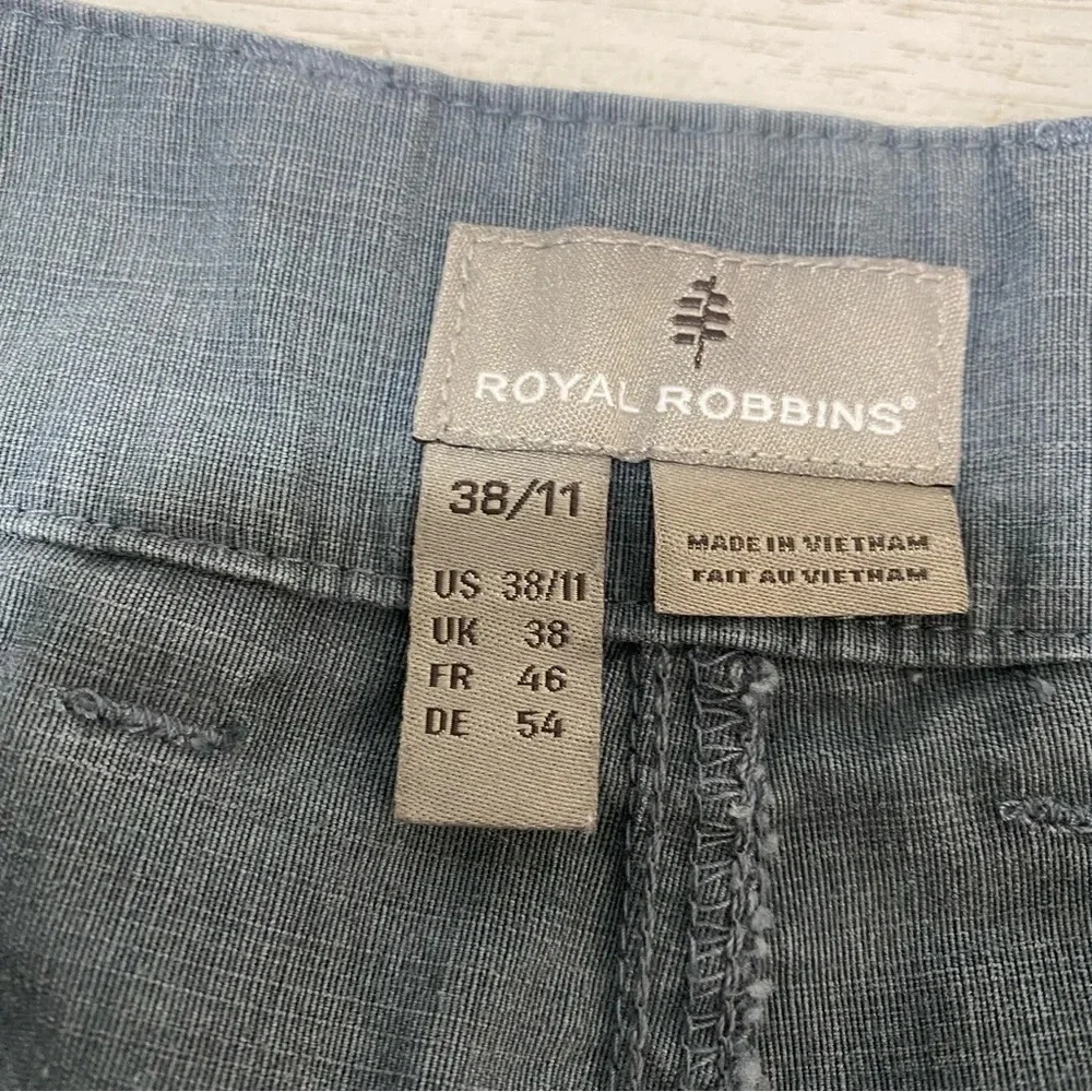 Royal Robbins Cargo Shorts Cotton‎ Tencel 38/11 Navy Gray Slate Springdale